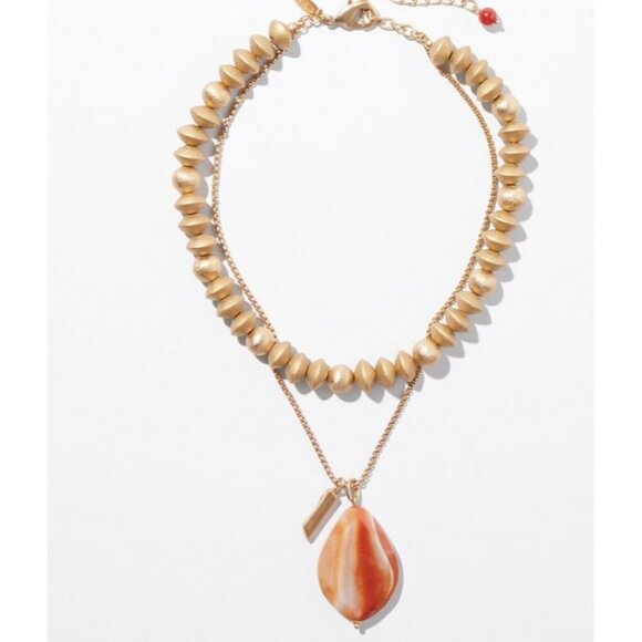 Chico's Jewelry - Chico's Necklace Agate Pendant Genuine Collection Southwestern Boho NEW $59
